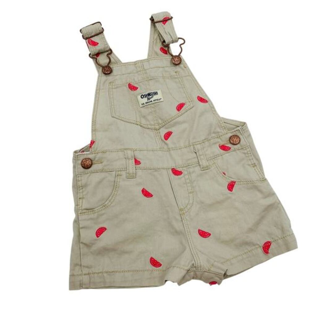 Osh Kosh B'Gosh tan watermelon overalls